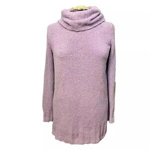Merona. Size L. Lavender Long sweater or dress. Cowl Collar. Chenille. B110